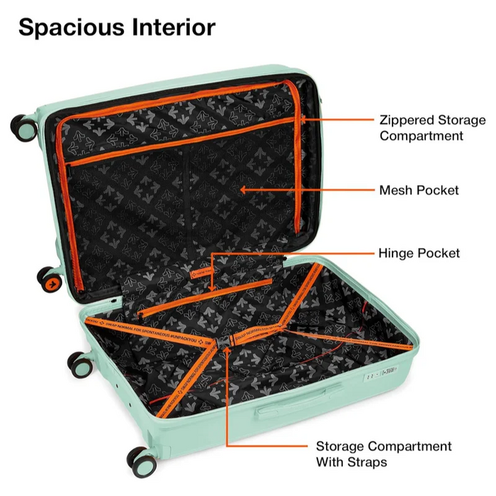 Nasher Miles Antwerp TSA Lock & Expander Hard Sided Polypropylene Check-in Pastel Green 28 Inch|75 Cm Large Trolley Bag