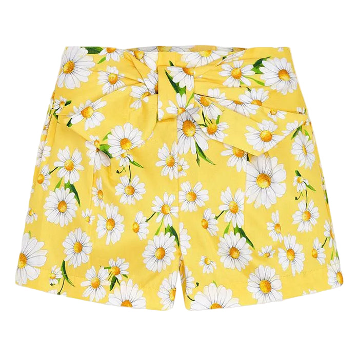 Mayoral - Little Girls Yellow Floral Shorts