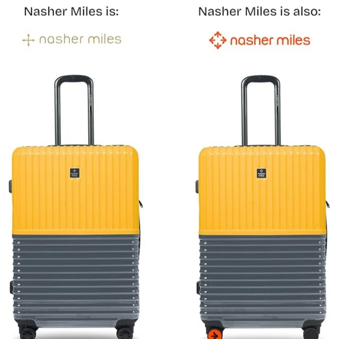 Nasher Miles Istanbul Hard-Sided ABS and PC Luggage Set of 3 Yellow Grey Small, Medium & Large Trolley Bags (55, 65 & 75 cm)