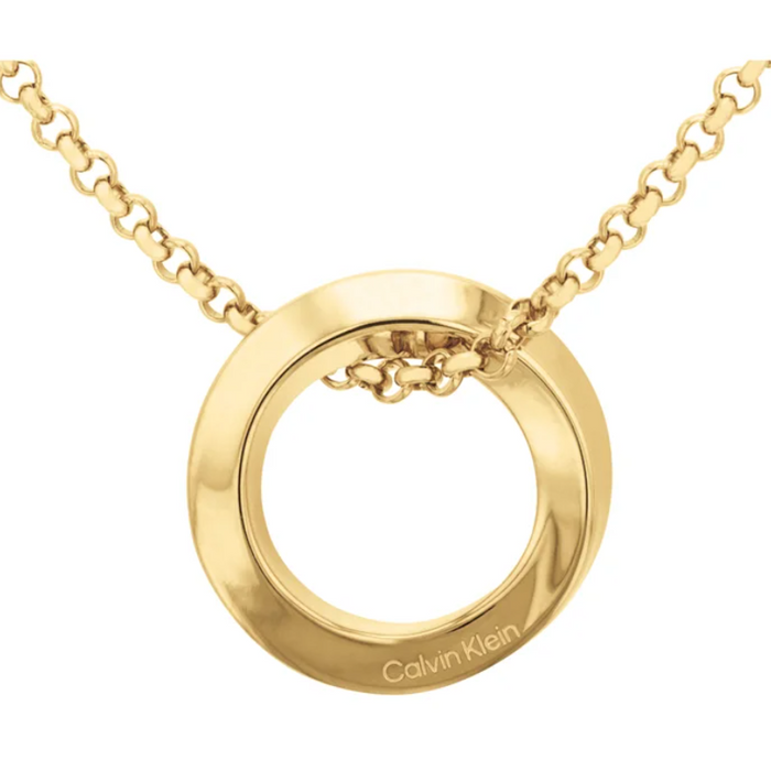Calvin Klein Women's Ionic Plated Thin Gold 1 Steel Necklace - 35000307