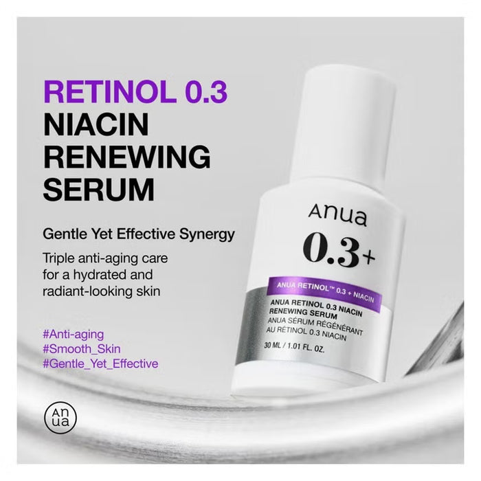 ANUA Retinol 0.3% + Niacin Renewing Serum