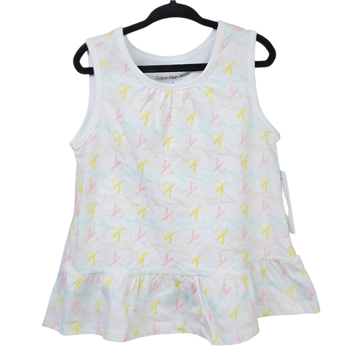 Calvin Klein - Toddler Girls Tank Top with Multicolor CK Logo (3)