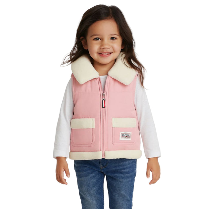 Tommy Hilfiger - Toddler Girls Faux Fur Vest Wash (4)