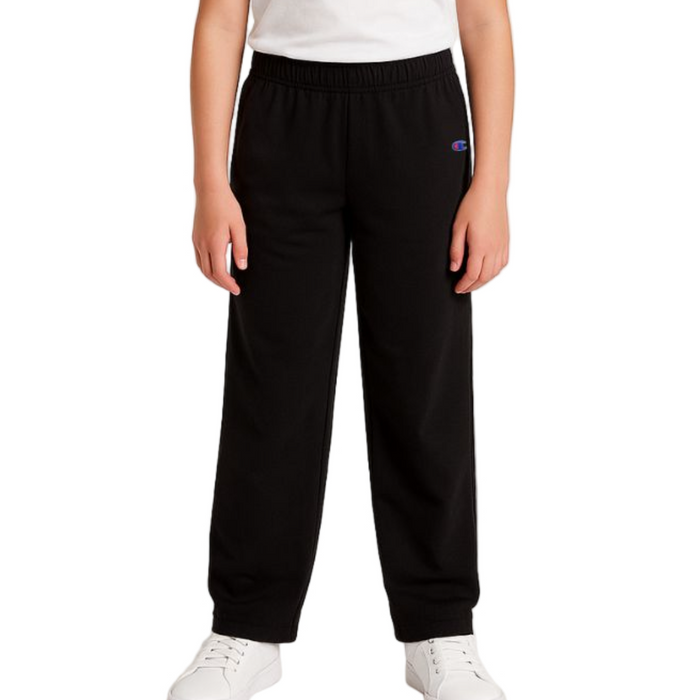 Champion - Big Girls Wide-Leg Drawstring Sweatpants Black Medium (10-12)