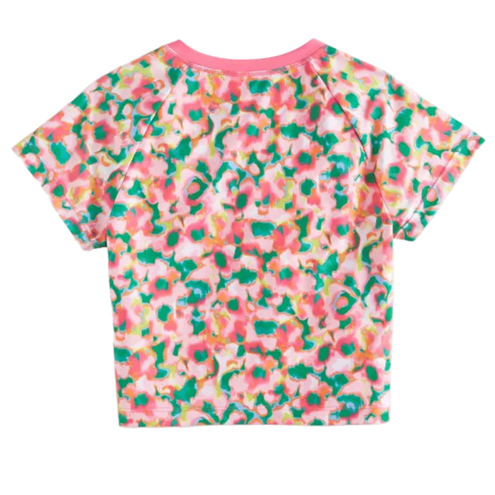 ID Ideology - Big Girls Rash Guard Top Blurred Floral Cerise Pink Extra Large (16)