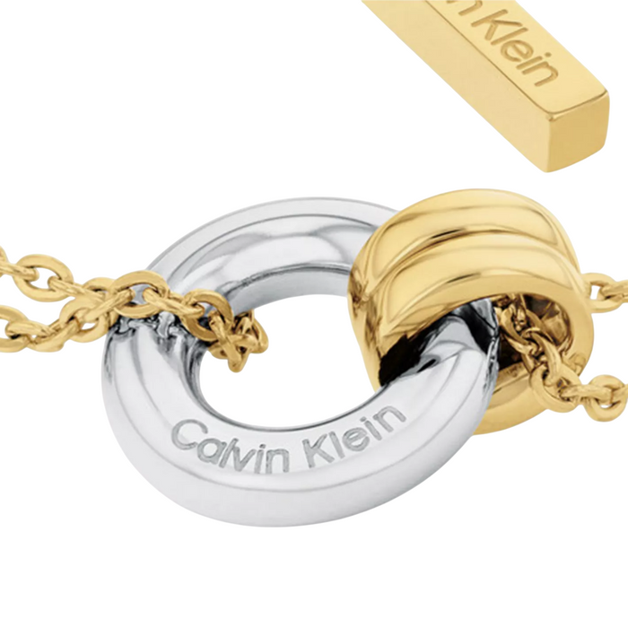 Calvin Klein Women's Stainless Steel Ionic  Plated Thin Gold Steel Bracelet - 35000632