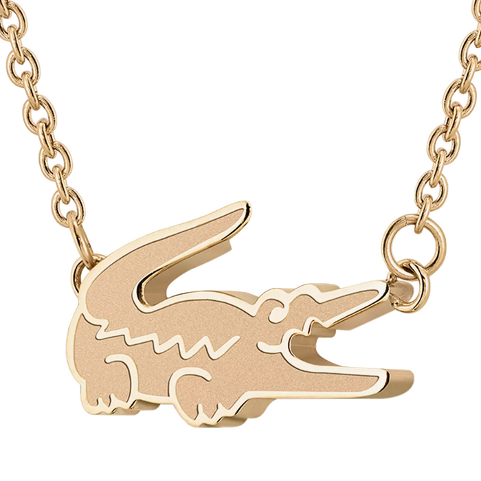 Lacoste Women's Ionic Plated Carnation Gold Steel Necklace - 2040045