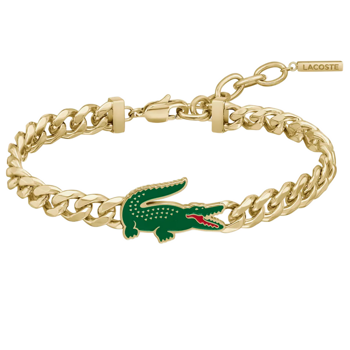 Lacoste Men's Ionic Plated Thin Gold Steel Bracelet - 2040227