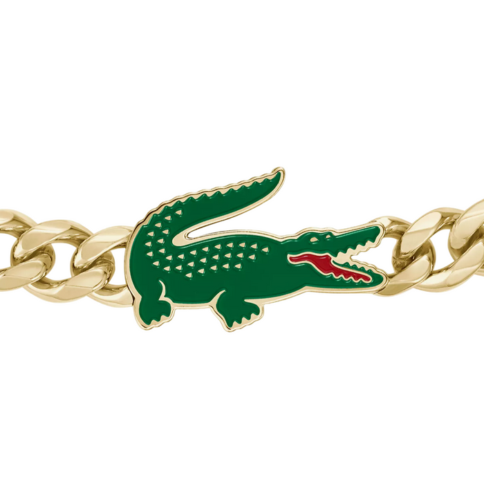 Lacoste Men's Ionic Plated Thin Gold Steel Bracelet - 2040227
