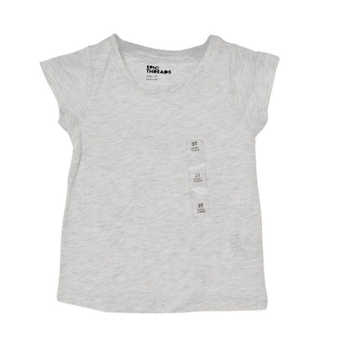 Epic Threads - Little Girls Basic T-Shirt Light Grey Heather (3)