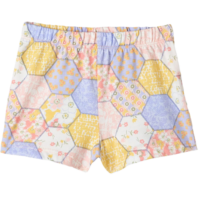 The Children's Place - Toddler Girls Floral Honey Comb Short Multicolor (9M-12M)