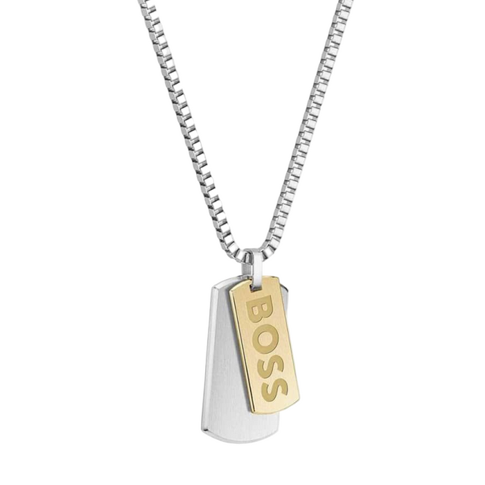 Boss Men's Two Tone Stainless Steel Necklace - 1580576