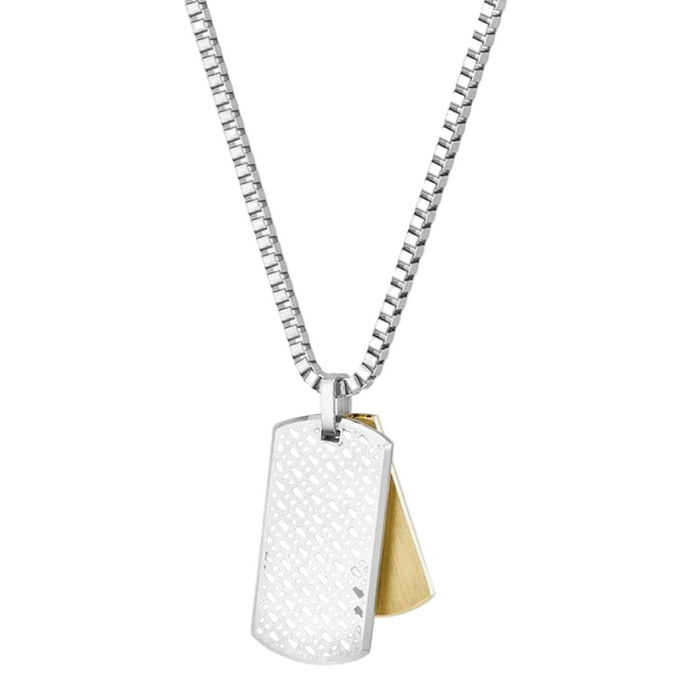 Boss Men's Two Tone Stainless Steel Necklace - 1580576