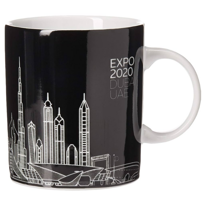 Expo 2020 Dubai Porcelain Mug Dubai Skyline (Black)
