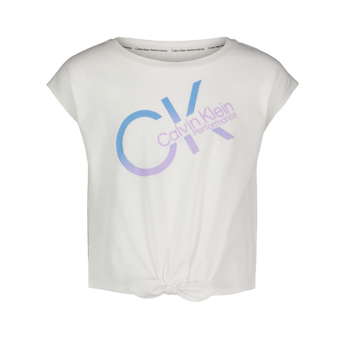 Calvin Klein Girls' Performance - T-Shirt with Front Tie