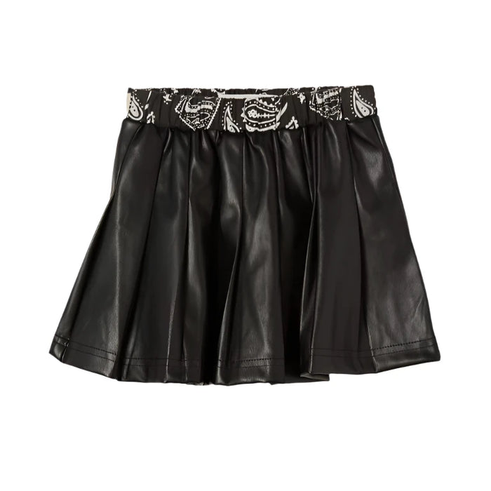 COTTON ON Big Girls License Pleated Skirt - Black Bandana/Superman