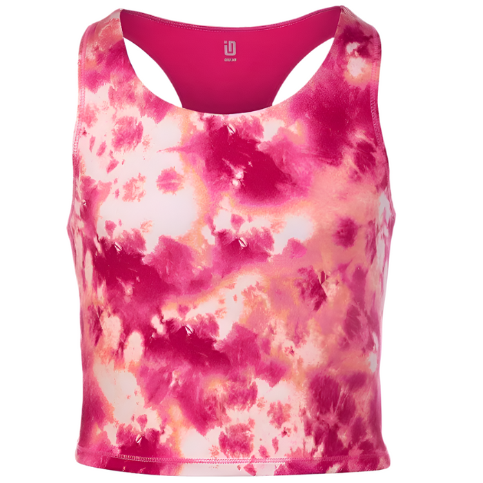 ID IDEOLOGY Big Girls Tie - Dye Longline Bra Pink