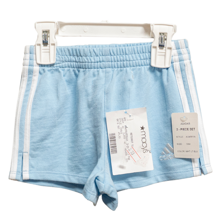 Adidas - Toddler Girls Short Light Blue/White (18M)