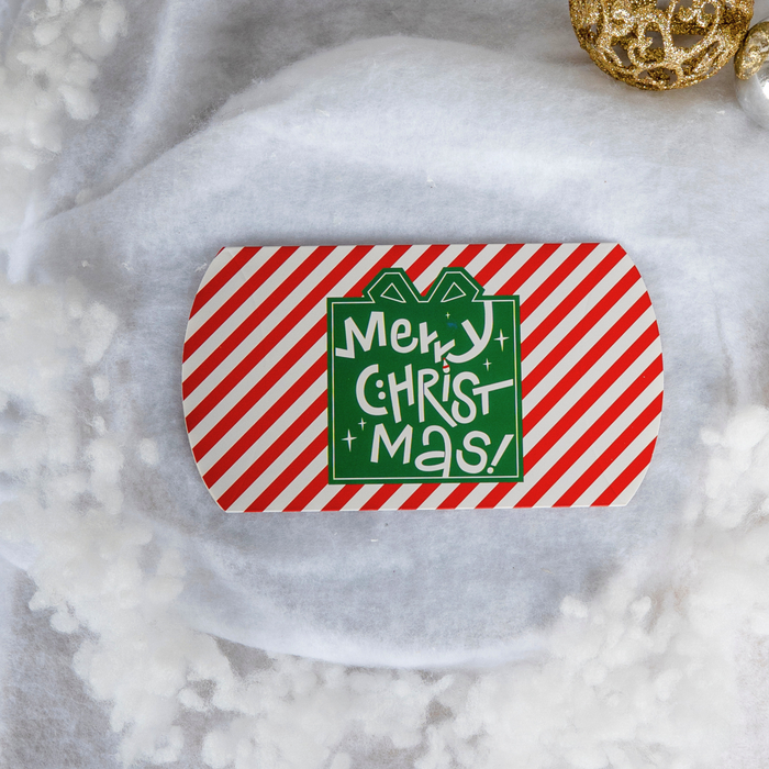 Merry Christmas Striped Gift Box