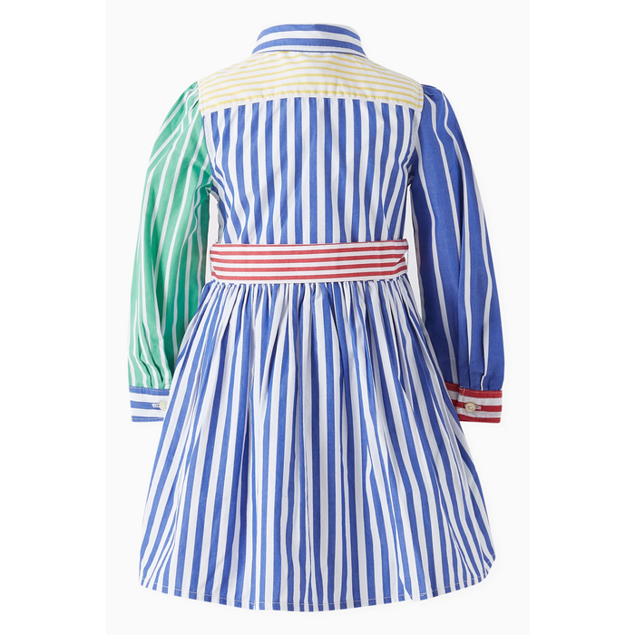 Polo Ralph Lauren Toddler Girls Striped Shirt Dress in Cotton