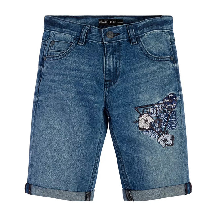 GUESS - Big Boys Denim Linen Shorts