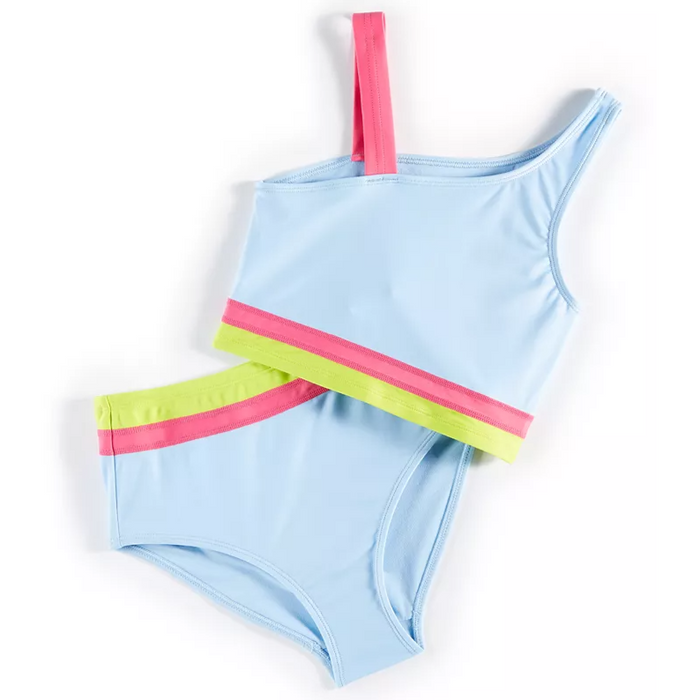ID Ideology - Big Girls Color block Bikini 2-Pc. Skysail Blue Extra Large (16)
