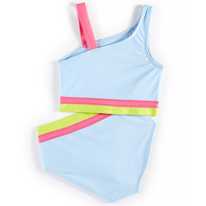 ID Ideology - Big Girls Color block Bikini 2-Pc. Skysail Blue Extra Large (16)