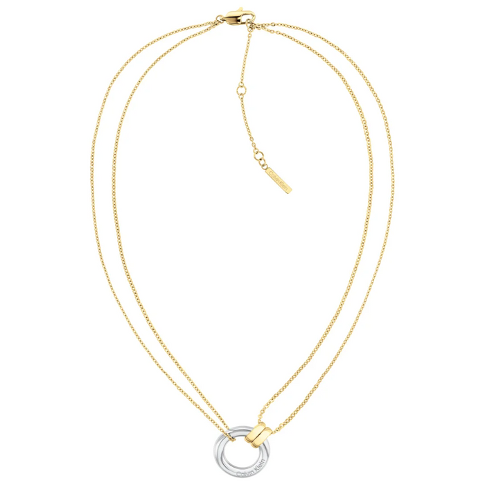 Calvin Klein Women's Stainless Steel Ionic Plated Thin Gold Steel Necklace - 35000630