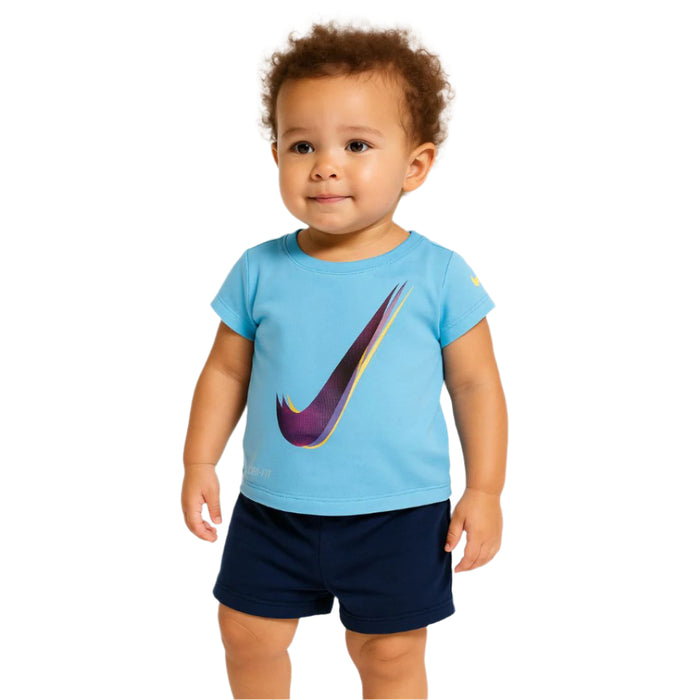 Nike - Toddler Girls Short Sleeve T-Shirt Blue (2)