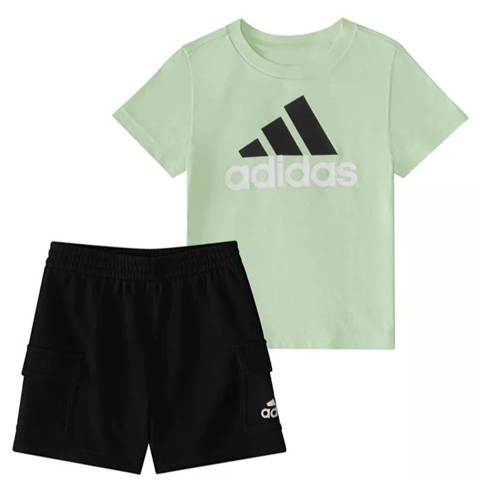 Adidas - Toddler Boys 2-Pc. Short Sleeve T-Shirt and French Terry Cargo Shorts