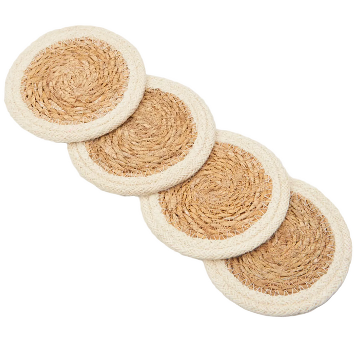 4-Pcs Set Rattan Coaster