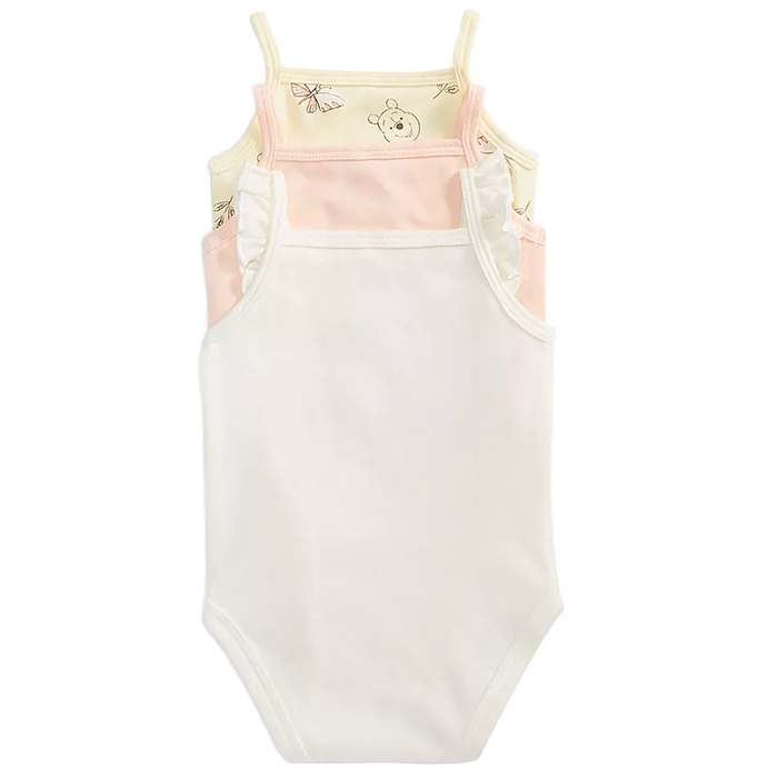 Disney - Baby Girls 3-Pc. Winnie-the-Pooh Bodysuits Assorted (Newborn)