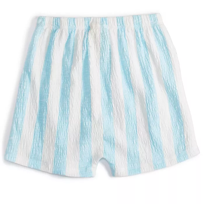 First Impressions - Baby Boys Rugby Stripe Shorts Oasis Blue (3M-6M)