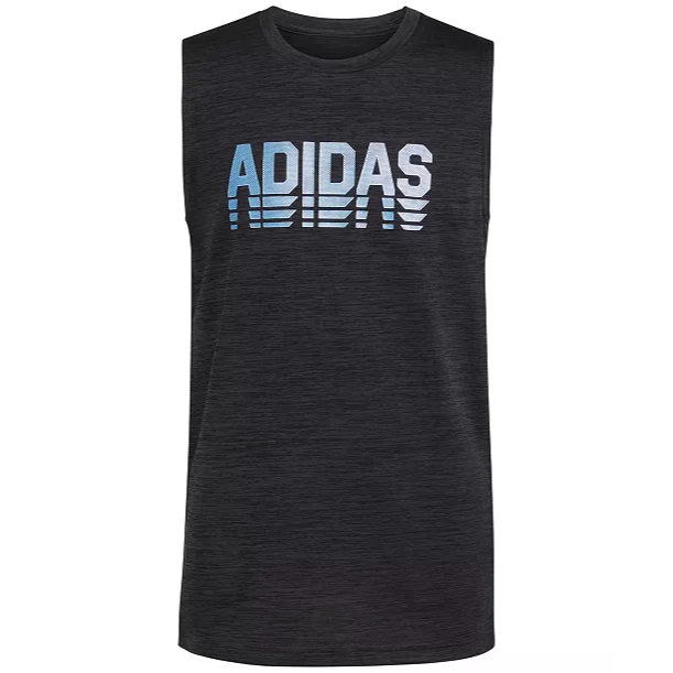 Adidas - Big Boys Slim-Fit Aeroready Sleeveless Tee Black Heather