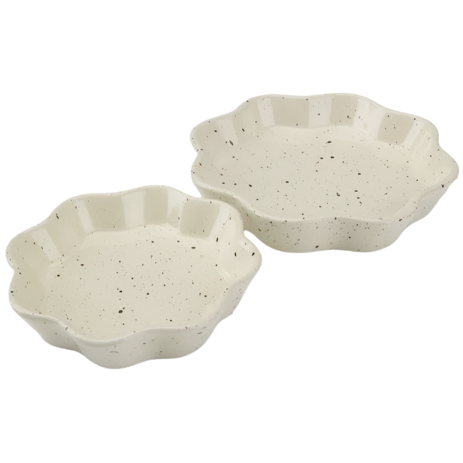 2pc Stoneware Trinket Set