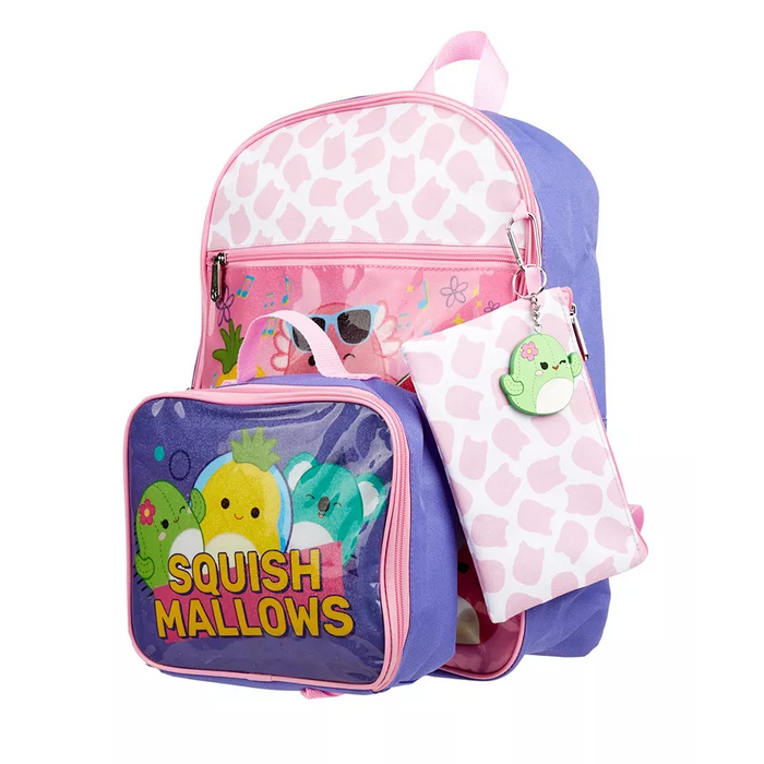 Squishmallows - Girls 5-PC Backpack Pink