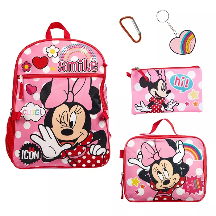 Mickey Mouse - Girls Minnie Mouse 5-PC Backpack Pink