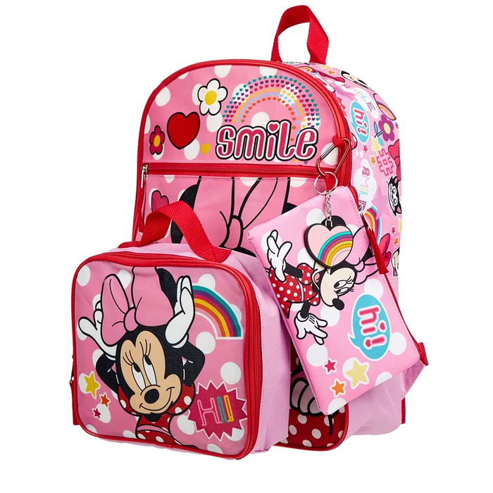 Mickey Mouse - Girls Minnie Mouse 5-PC Backpack Pink