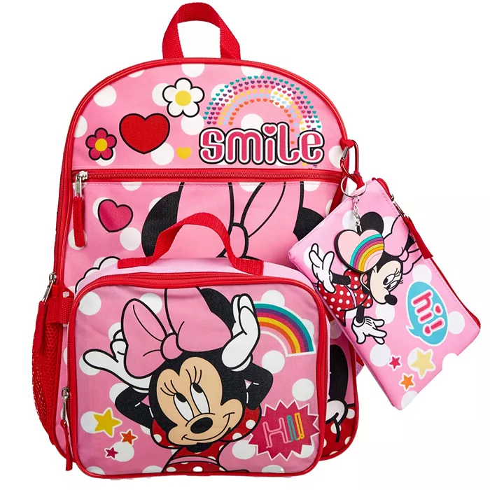 Mickey Mouse - Girls Minnie Mouse 5-PC Backpack Pink