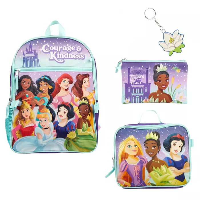 Disney Princess - Girls 4-PC Backpack Purple