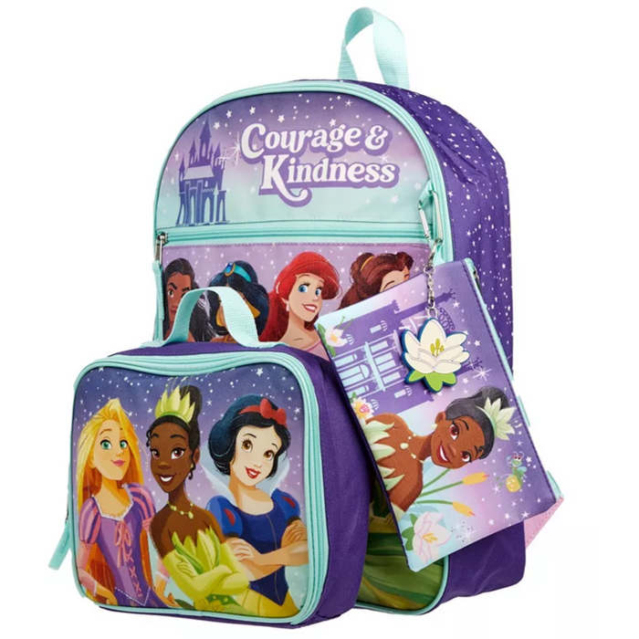 Disney Princess - Girls 4-PC Backpack Purple