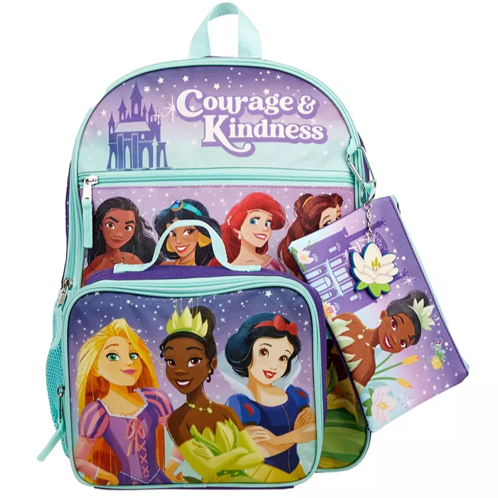 Disney Princess - Girls 4-PC Backpack Purple
