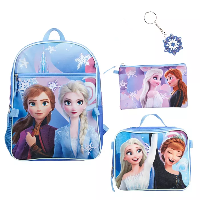 Disney Frozen - Girls 4-PC Backpack Set Purple
