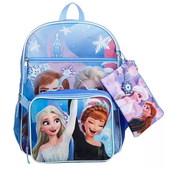 Disney Frozen - Girls 4-PC Backpack Set Purple
