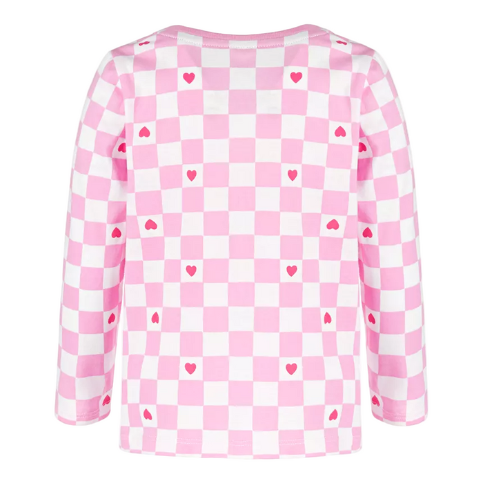Epic Threads - Toddler Girls Heart Checker Printed T-Shirt  Pink/White (3)