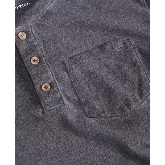 Epic Threads - Big Boys Solid Washed Henley T-Shirt Medieval Blue Extra Large (18-20)