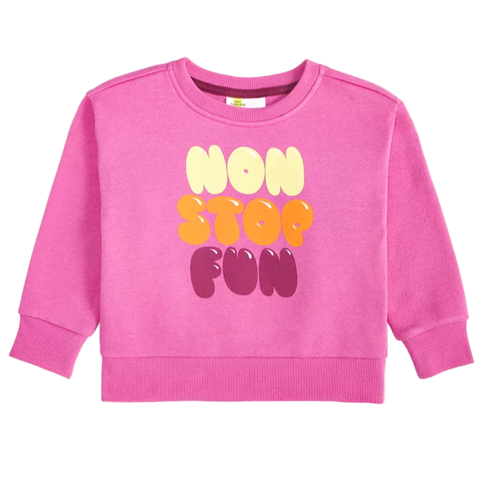 Epic Threads - Toddler Girls Non Stop Fun Sweatshirt Pink Orchid (2)