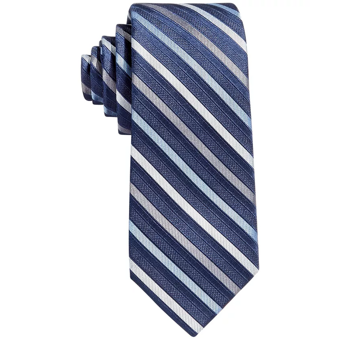 Calvin Klein - Big Boys Gemstone Striped Neck Tie Dark Navy