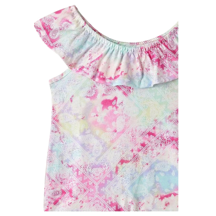 The Children's Place - Big Girls Baby Pink Print Ruffle Top