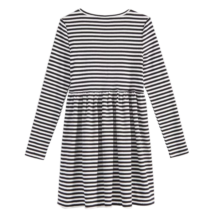 Epic Threads - Big Girls Long-Sleeve Chill Striped Dress Deep Black